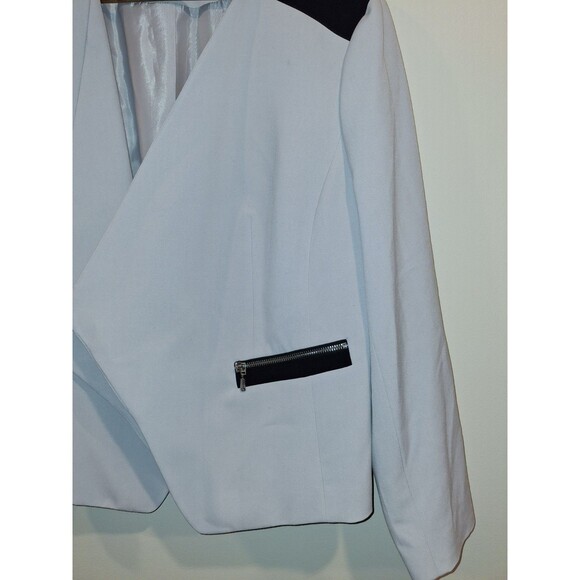 Nine West Two Tone Plus Size Open Blazer Grey And Black | Size 20W - Picture 4 of 12